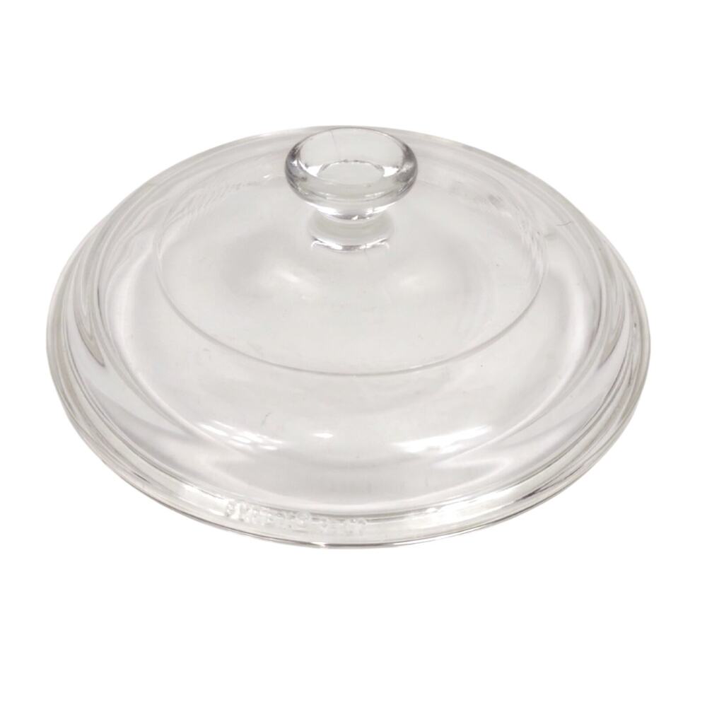 Pyrex P-81-C Vintage Clear Round Replacement Glass Lid 5 7/8” OD 5 3/8” ID 1980s